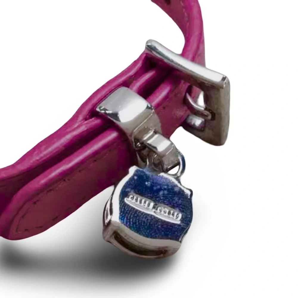 Miu Miu Pink Leather Bracelet
